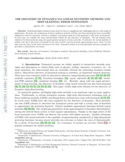 The Discovery of Dynamics via Linear Multistep Methods and Deep
  Learning: Error Estimation