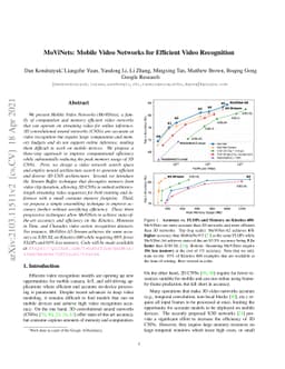 MoViNets: Mobile Video Networks for Efficient Video Recognition