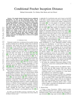 Conditional Frechet Inception Distance