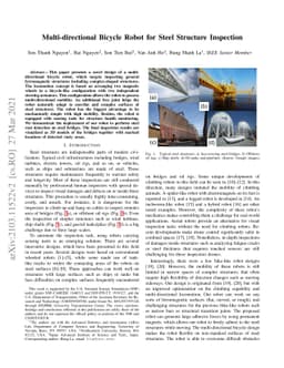 Multi-directional Bicycle Robot for Steel Structure Inspection
