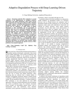 Adaptive Degradation Process with Deep Learning-Driven Trajectory