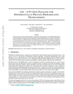 D3p -- A Python Package for Differentially-Private Probabilistic
  Programming