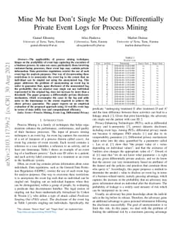 Mine Me but Don't Single Me Out: Differentially Private Event Logs for
  Process Mining