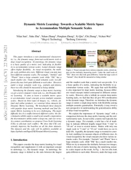 Dynamic Metric Learning: Towards a Scalable Metric Space to Accommodate
  Multiple Semantic Scales