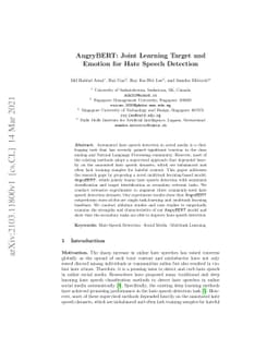 AngryBERT: Joint Learning Target and Emotion for Hate Speech Detection