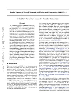 Spatio-Temporal Neural Network for Fitting and Forecasting COVID-19