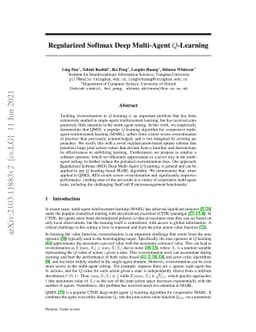 Regularized Softmax Deep Multi-Agent $Q$-Learning