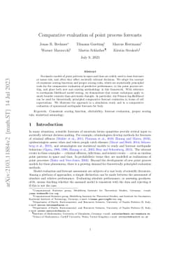 Comparative evaluation of point process forecasts