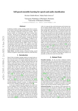 Self-paced ensemble learning for speech and audio classification