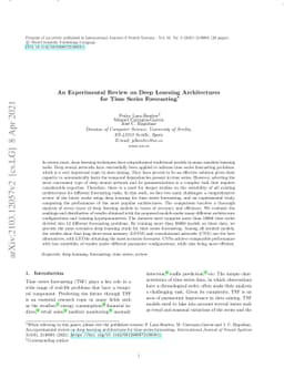An Experimental Review on Deep Learning Architectures for Time Series
  Forecasting