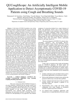 QUCoughScope: An Artificially Intelligent Mobile Application to Detect
  Asymptomatic COVID-19 Patients using Cough and Breathing Sounds