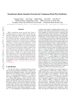 Transformer-Based Attention Networks for Continuous Pixel-Wise
  Prediction