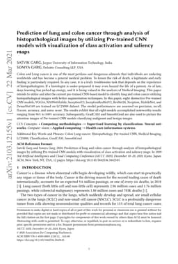 Prediction of lung and colon cancer through analysis of
  histopathological images by utilizing Pre-trained CNN models with
  visualization of class activation and saliency maps
