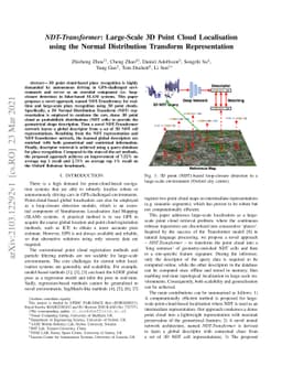 NDT-Transformer: Large-Scale 3D Point Cloud Localisation using the
  Normal Distribution Transform Representation
