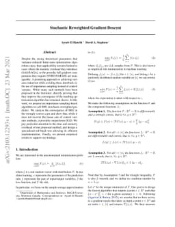 Stochastic Reweighted Gradient Descent