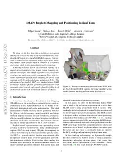 iMAP: Implicit Mapping and Positioning in Real-Time