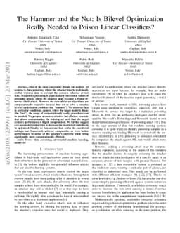 The Hammer and the Nut: Is Bilevel Optimization Really Needed to Poison
  Linear Classifiers?