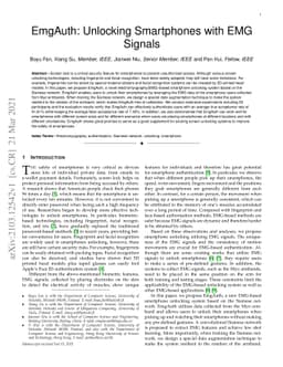 EmgAuth: Unlocking Smartphones with EMG Signals