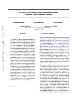 A Pseudo-Metric between Probability Distributions based on Depth-Trimmed
  Regions