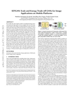 SETGAN: Scale and Energy Trade-off GANs for Image Applications on Mobile
  Platforms
