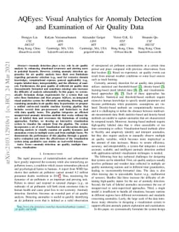 AQEyes: Visual Analytics for Anomaly Detection and Examination of Air
  Quality Data