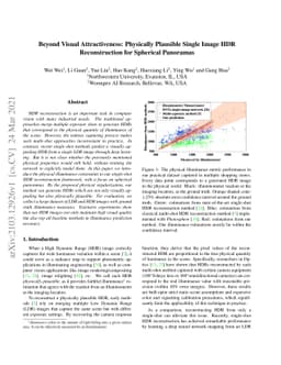 Beyond Visual Attractiveness: Physically Plausible Single Image HDR
  Reconstruction for Spherical Panoramas