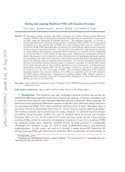 Solving and Learning Nonlinear PDEs with Gaussian Processes
