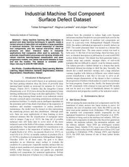 Industrial Machine Tool Component Surface Defect Dataset