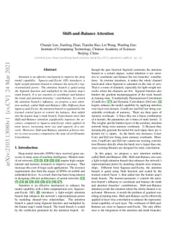 Shift-and-Balance Attention