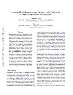 Learning Graph Representation by Aggregating Subgraphs via Mutual
  Information Maximization