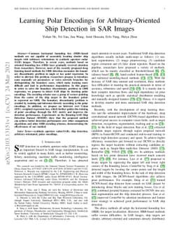 Learning Polar Encodings for Arbitrary-Oriented Ship Detection in SAR
  Images