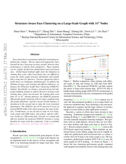 Structure-Aware Face Clustering on a Large-Scale Graph with
  $\bf{10^{7}}$ Nodes