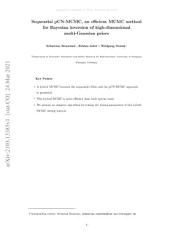 Sequential pCN-MCMC, an efficient MCMC method for Bayesian inversion of
  high-dimensional multi-Gaussian priors