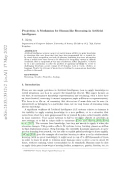 Projection: A Mechanism for Human-like Reasoning in Artificial
  Intelligence