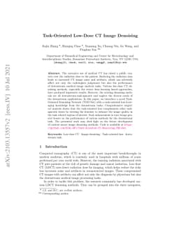 Task-Oriented Low-Dose CT Image Denoising