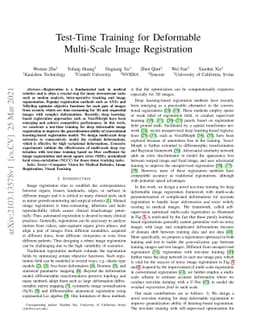 Test-Time Training for Deformable Multi-Scale Image Registration