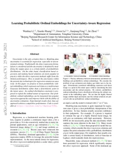 Learning Probabilistic Ordinal Embeddings for Uncertainty-Aware
  Regression