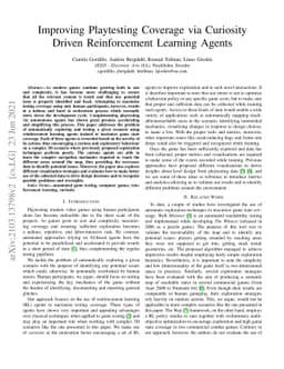 Improving Playtesting Coverage via Curiosity Driven Reinforcement
  Learning Agents