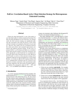 FedCor: Correlation-Based Active Client Selection Strategy for
  Heterogeneous Federated Learning