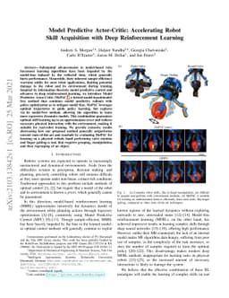 Model Predictive Actor-Critic: Accelerating Robot Skill Acquisition with
  Deep Reinforcement Learning