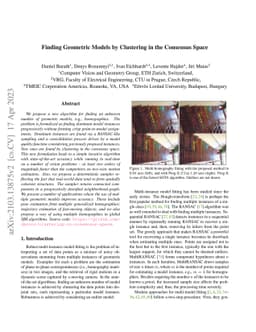 Finding Geometric Models by Clustering in the Consensus Space