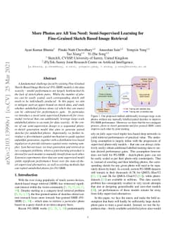 More Photos are All You Need: Semi-Supervised Learning for Fine-Grained
  Sketch Based Image Retrieval