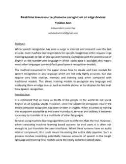 Real-time low-resource phoneme recognition on edge devices