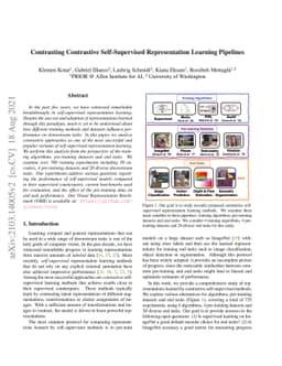 Contrasting Contrastive Self-Supervised Representation Learning
  Pipelines
