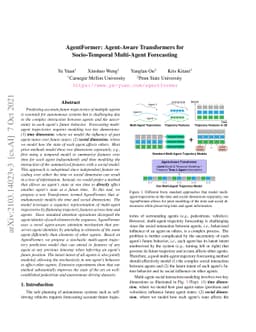 AgentFormer: Agent-Aware Transformers for Socio-Temporal Multi-Agent
  Forecasting