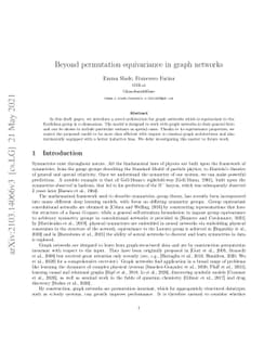Beyond permutation equivariance in graph networks