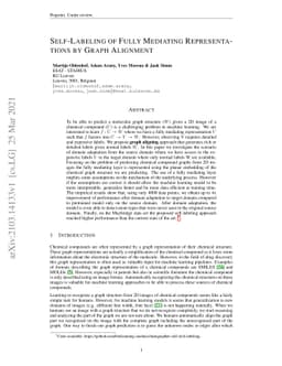 Self-Labeling of Fully Mediating Representations by Graph Alignment