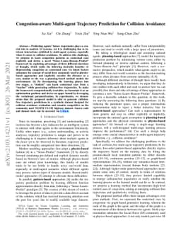 Congestion-aware Multi-agent Trajectory Prediction for Collision
  Avoidance
