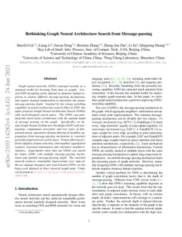 Rethinking Graph Neural Architecture Search from Message-passing