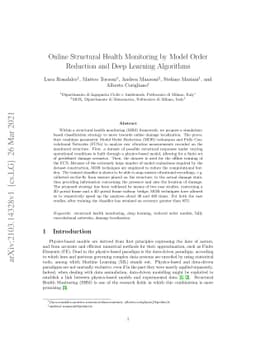 Online structural health monitoring by model order reduction and deep
  learning algorithms